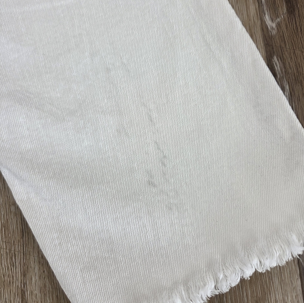 Levi's Premium Women's Wedgie Straight Leg Button Fly Denim Jean's White Frayed - Picture 16 of 16